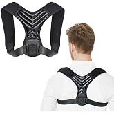 Posture Corrector, Back Brace for Women and Men, Adjustable Back Support, Shoulder Straightener for Improving Hunchback, Providing Pain Relief from Neck, Shoulder, and Upper Back - Black