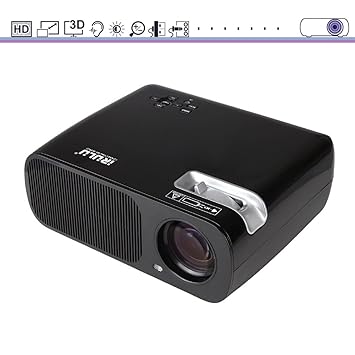 iRULU Portátil Multimedia Mini LED Proyector con VGA USB SD AV ...