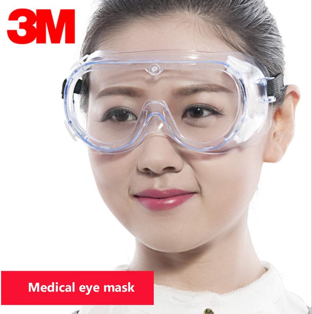 Safety Goggles Glasses For Medical Work - Protective Virus Goggles Anti-Fog Goggles Liquid Splash Clear Lens Unisex Eye Shield SpectaclesChemical With CE Medical Goggles Protective Safety Goggles (1)