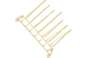 Healifty Dish Drying Rack Wear-Resistant Iron Plate Holder, Gold Kitchen Organizer Stand with Lid Storage,