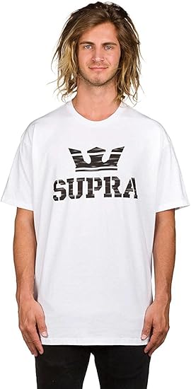 Amazon スープラ Supra Tシャツ メンズ ファッション トップス ホワイト 並行輸入品 L ホワイト Tシャツ カットソー 通販