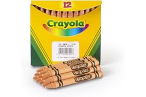 Crayola Crayons, Peach, Single Color Crayon Refill, 12 Count Bulk Crayons, School Supplies