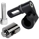 LWANO Single Side V-Bar Stabilizer Mount Quick Disconnect for Compound Bow | Adjustable angle marked dial, quick disconnect, CNC aluminum, single side V-bar mount for archery bow stabilizer