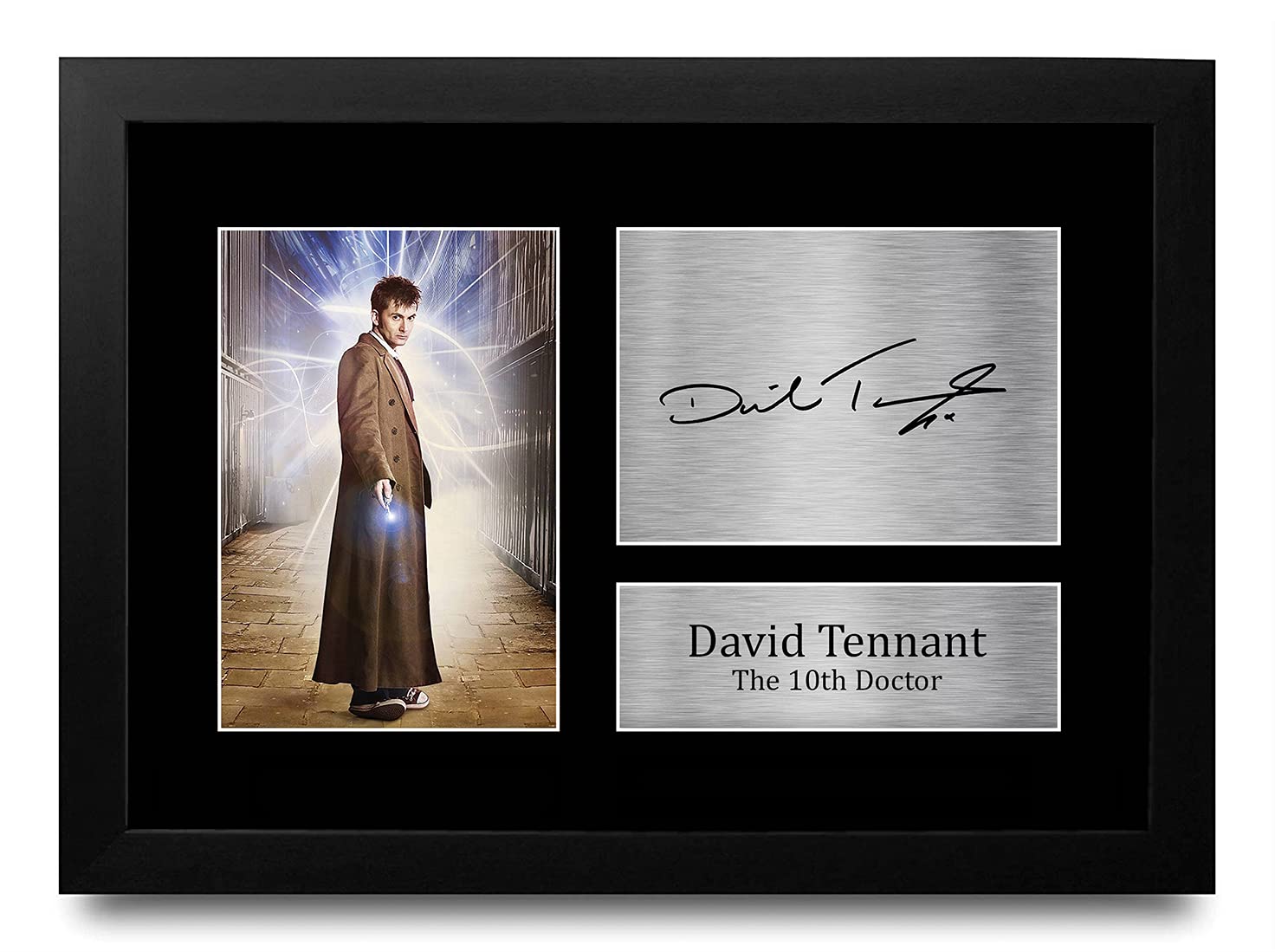 HWC Trading FR David Tennant Gift Signed FRAMED A4 Printed Autograph Doctor Dr Who Gifts Photo Picture Print Display — image 1