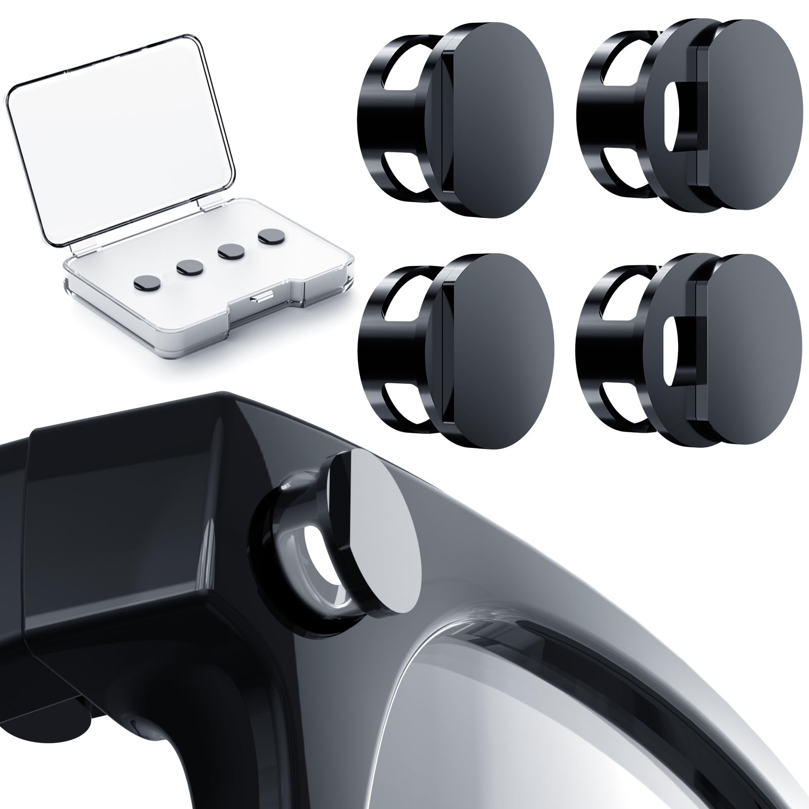 Photo 1 of 4 Pack LED Light Blocking Covers for Ray Ban Meta Glasses Accessories, Adjustable Light Blocker, Compatible with Wayfarer/Skyler/Headliner Smart Glasses, Lightweight Privacy Flash Cover