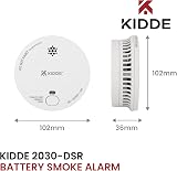 Kidde 2030-DSR Battery Optical Smoke Alarm 9V Included 10 Year Sensor Life view 2