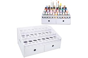 SANFURNEY Paint Rack Stand Pigment Ink Bottle Paints Tool Storage with Cabinet Holder Organizer for 57 Bottles of Paints