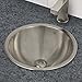 DECOLAV 1201-B Teanna Stainless Steel Round Drop-In or Undermount Lavatory Sink, Brushed
