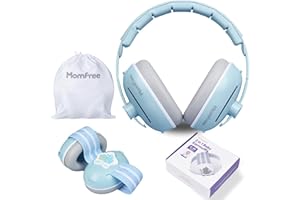 Momfree 2 in 1 Baby Ear Muffs, Noise Reduction Earmuffs & Adjustable Headband for Baby, Hearing Protection Headphones