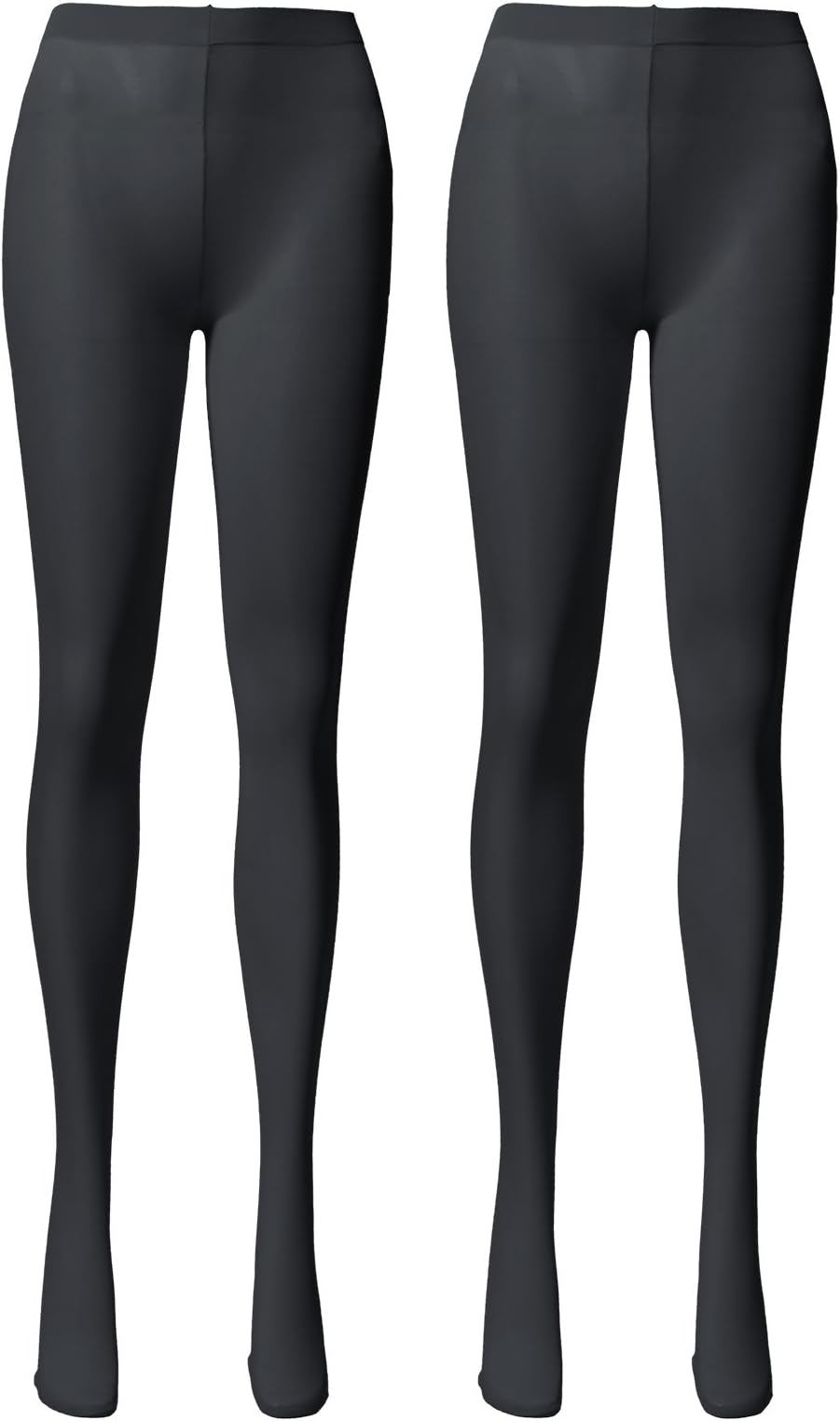 27 Colors - Women's 80 Denier Semi Opaque Solid Color Footed Pantyhose Tights 2Pair