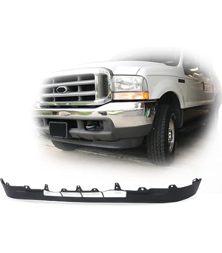 Front Bumper Lower Valance Panel For 1999–2004 Ford F-250/F-350/F-450/F-550 & Excursion – Textured Black, W/Tow Holes 2 thumbnail image