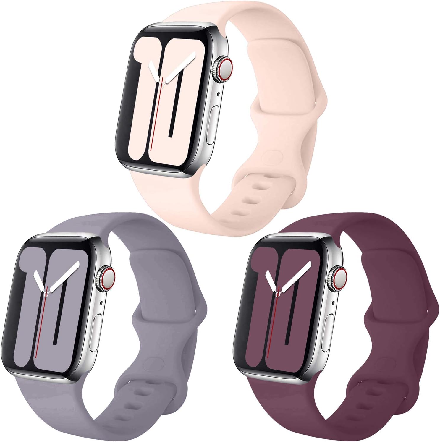 Misker Pack 3 Compatible with Apple Watch Band 38mm 40mm 42mm 44mm,for iWatch Series 5, 4, 3, 2, 1
