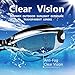 HOOLRO Swim Goggles, Pack of 2, Swimming Goggles,Swim Goggles for Adult Men Women Youth Kids Child, Anti Fog UV Protection Lenses Black Blue By