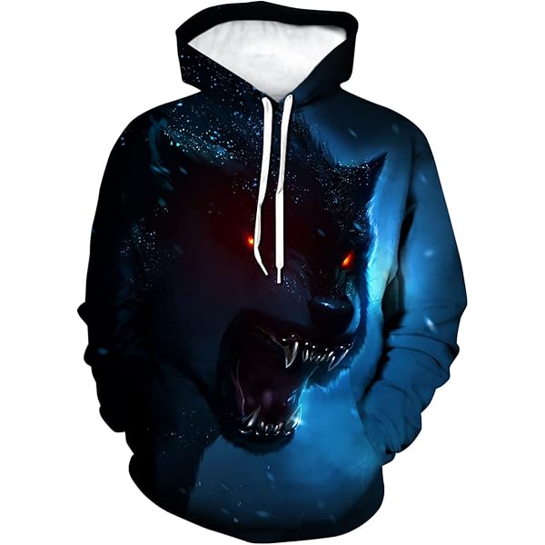 Amazon.com: Ganiokar Lightning Lion with Crown Hooded