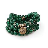 SJUENSXH Mala Bead Strand Bracelet, 108 Buddhist