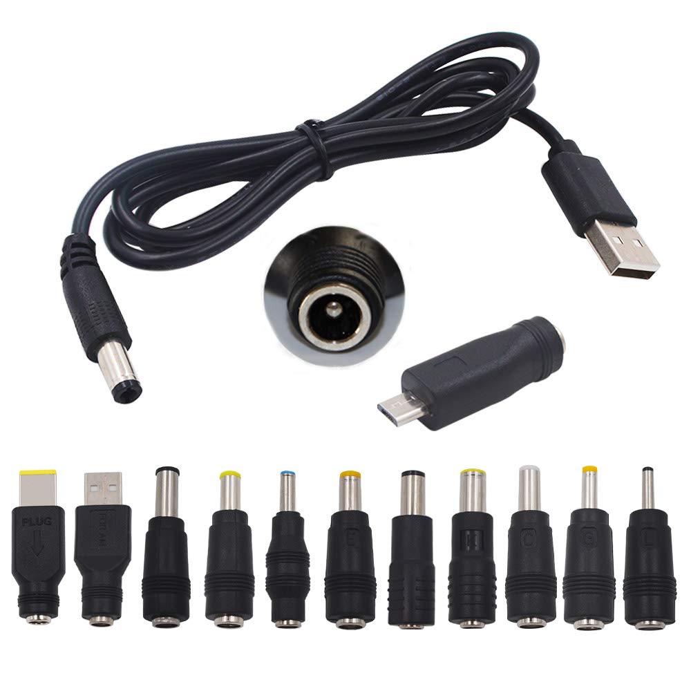 Senvenelec 13Pcs universal laptop power charging adapter (5.5x2.1mm) is a universal power plug suitable for various electronic devices.