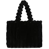 Extolove Furry Purse Fluffy Tote Bags for Women Winter Faux Fur Bag Fuzzy Purses and Handbags