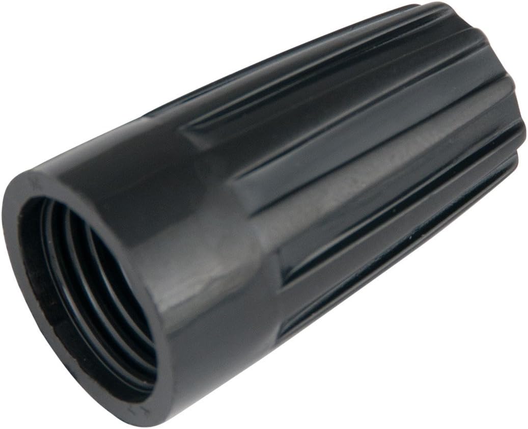 Gardner Bender 10-004HT WireGard High-Temp Screw-On Wire Connectors, 18-10 AWG, Electrical Wire Nut, Black (Pack of 100)