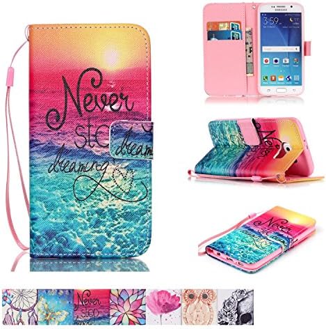 Galaxy S6 Case, Firefish Kickstand Card Slots Cash Holder Dual Layer Impact Resistant Case Cover with Wrist Strap Magnetic Snap Closure for Samsung Galaxy S6