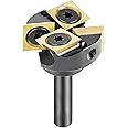 SpeTool Spoilboard Surfacing Router Bit Carbide Insert with ATS Coated 1 inch Cutting Diameter 1/4 Shank Diameter 2+2 Router Planner