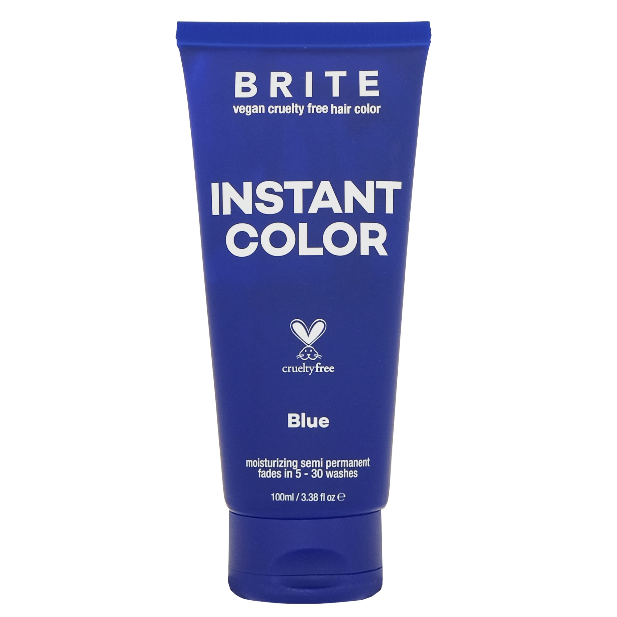 BRITE Blue Instant Colour Semi-Permanent, Moisturizing Formula, Ammonia Free, Paraben Free, Cruelty Free, 3.38 floz