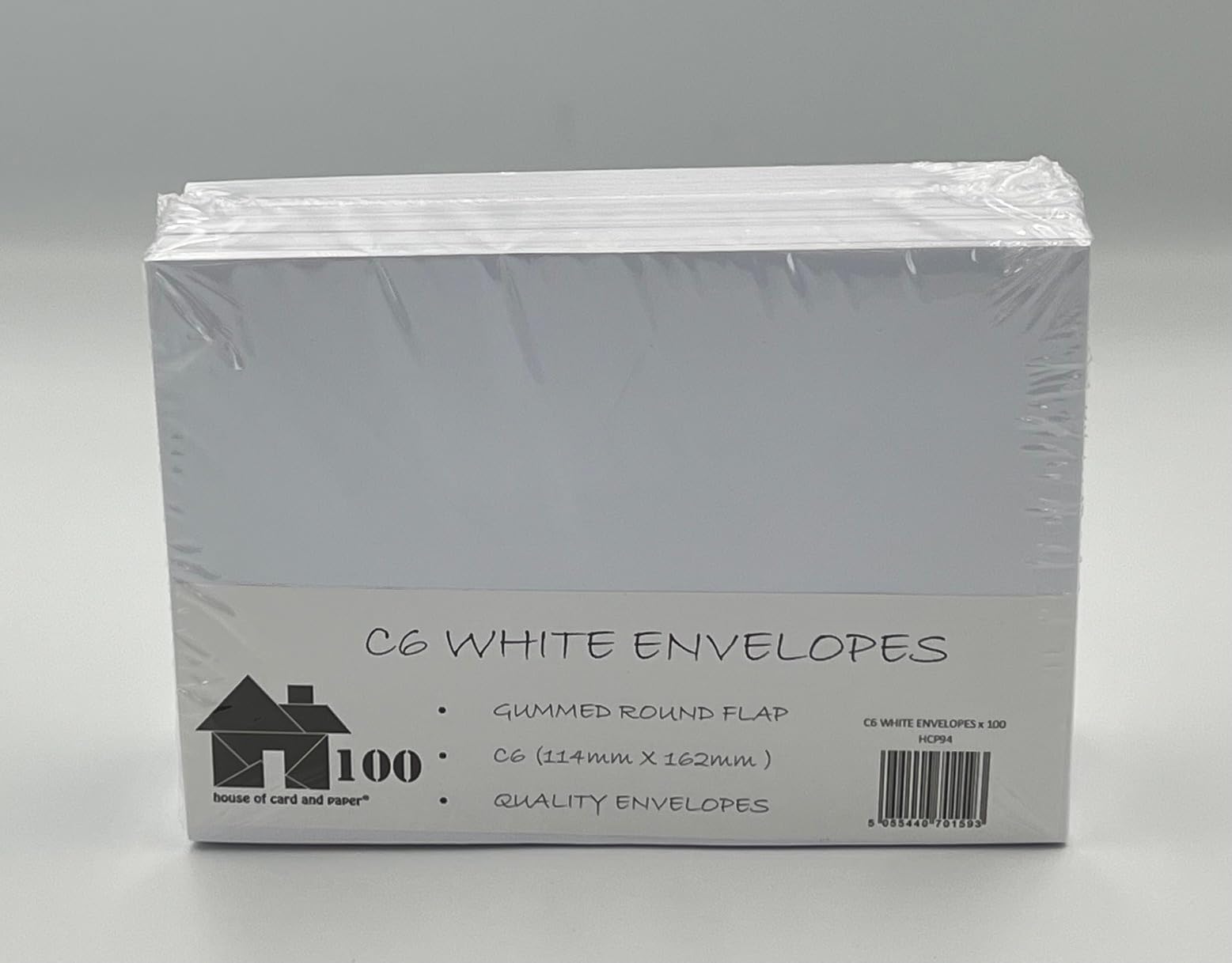House of Card & Paper C6 Envelope - White Pack of 100, HCP94 — image 1