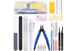 Rustark 16Pcs Basic Model Tools Set Modeler Building Kit for Gundam Car Model Assemble Building