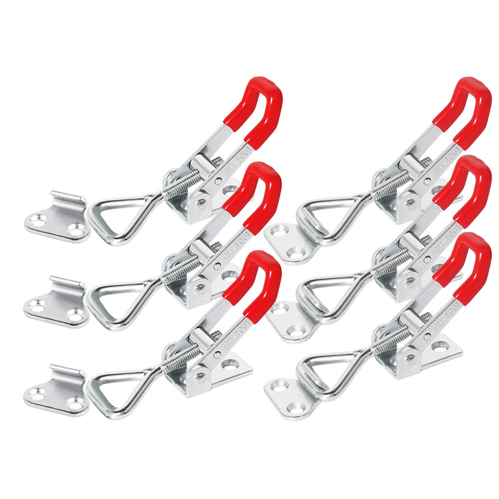Dadabig 6 PCS Toggle Catch Latch, Toggle Clamp Latch Adjustable Cabinet Boxes Case Chest Catch Quick Release Latch Metal Adjustable Box Clip GH-4001 Holding Capacity, 150kg 330lbs, Small Size