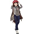 Proudoll 1/3 BJD Doll 60cm 24in SD Ball Jointed Dolls Daily Outfits Suit Wig Clothes Shoes Free to Change DIY Girl Gift (Doll + Full Accessories, Gray-PLS)