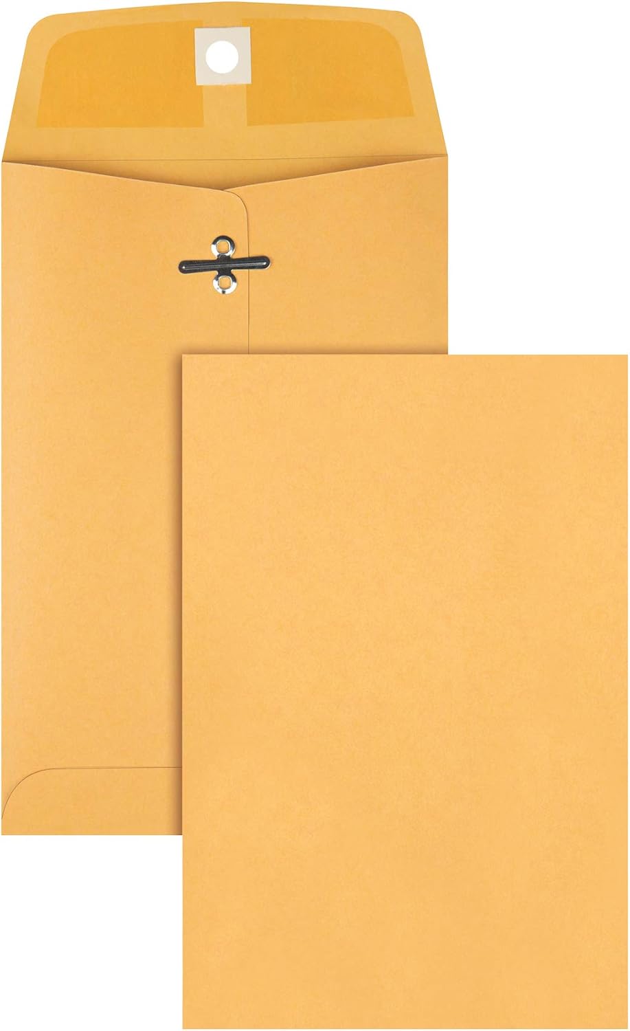 Quality Park 6 x 9 Clasp Envelopes, Clasp and Gummed Closures for Storing or Mailing, 28 lb Kraft Paper, 100 per Box (QUA37855) : Office Products