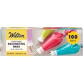 Wilton Disposable Decorating Bags, Piping Icing, 100-Count | Single-Use Piping Bags Fit All Standard Couplers & Tips, No Clea