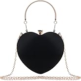 LUI SUI Women Heart Purse Wedding Party Evening Bag Cute Heart Shaped Clutch Small Cocktail Prom Tote Handbag