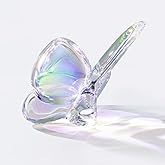 Rotroyce Multicolor Crystal Butterfly Figurine Ornament, Handmade Glass Animal Collectible for Home/Wedding/Christmas Decor, Unique Gift for Collectors & Butterfly Enthusiasts