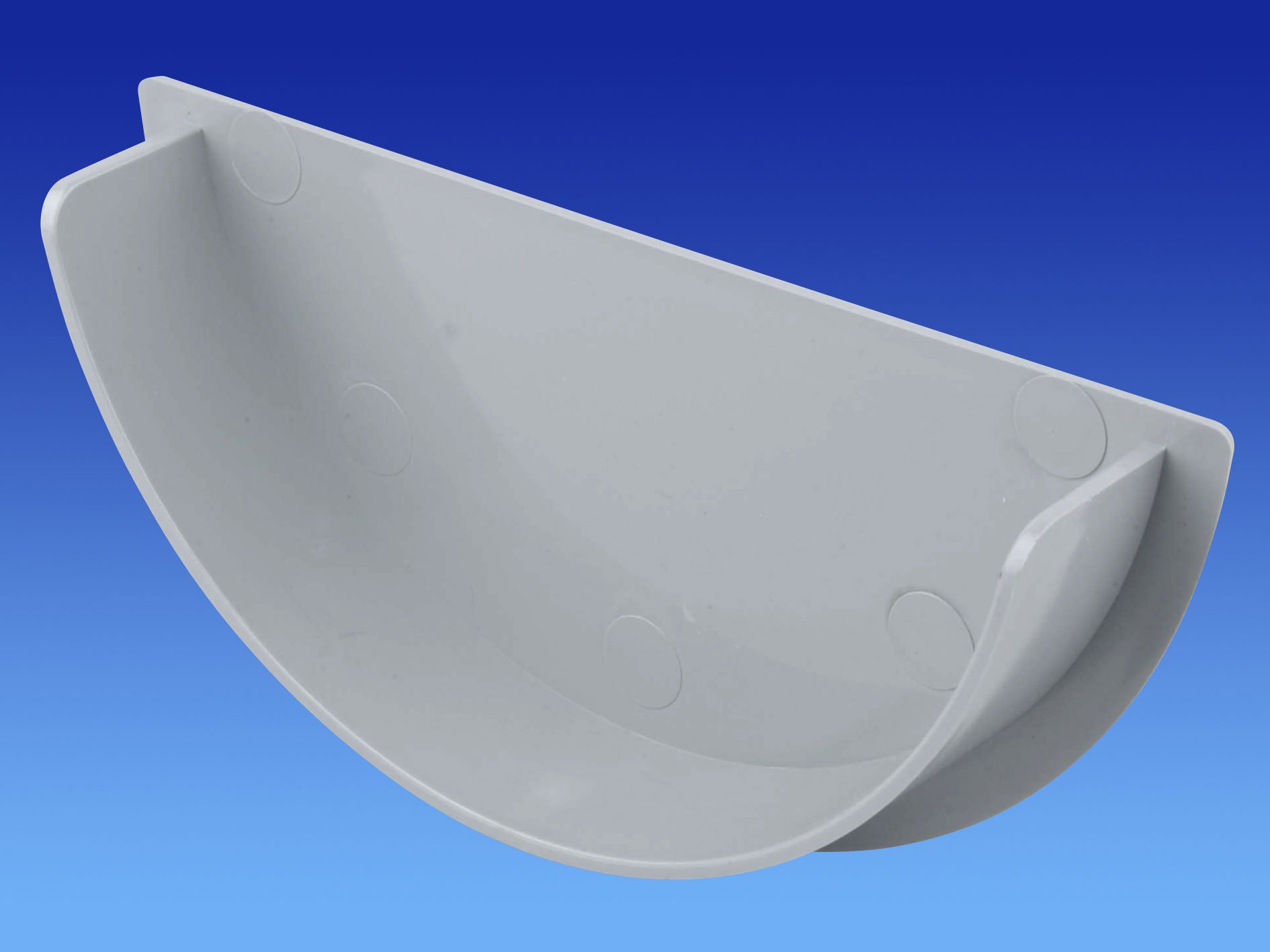 OSMA Roofline Commercial 150mm half round Gutter Internal Stopend GREY 6T610g