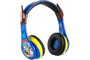 eKids Paw Patrol Kids Bluetooth Headphones, Wireless Headphones with Microphone Includes Aux Cord, Volume Reduced Kids Foldable Earphones for School, Home, or Travel