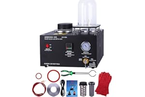 RUDOLSEAN 2L Cast Vacuum Melting Machine Digital Display Siamese Casting Machine for Jewelry Casting Molds Processing, 3 CFM Lost Wax Cast Combination Without Pump