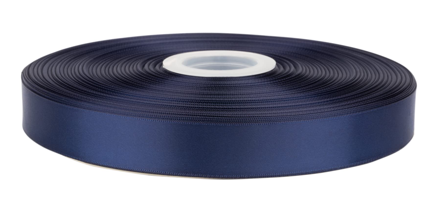 Fondersy 91 Meters Navy Double Faced Satin Ribbon - 22mm Width for Wedding, Gift Wrapping, Floral Arrangement and Crafts