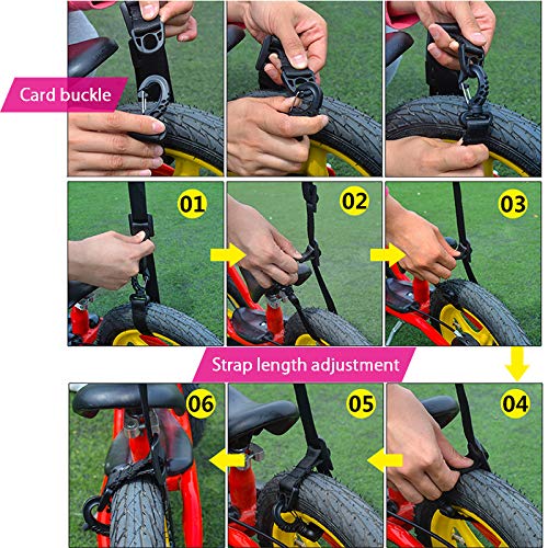 WINGOFFLY Letter Shoulder Strap to Carry Your Kids Bike Balance Bicycle Accessories with Velcro and Adjustable Straps Extendable Moving & Kick Scooter Carrying Strap (Style A) - Thumbnail 4