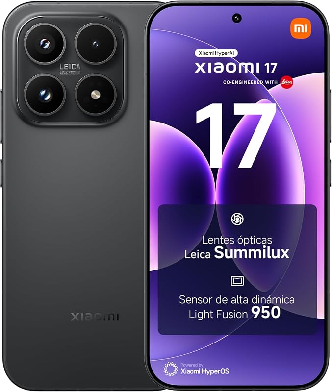 17 Smartphone de 12+512GB Negro Lentes óptica Leica Summilux