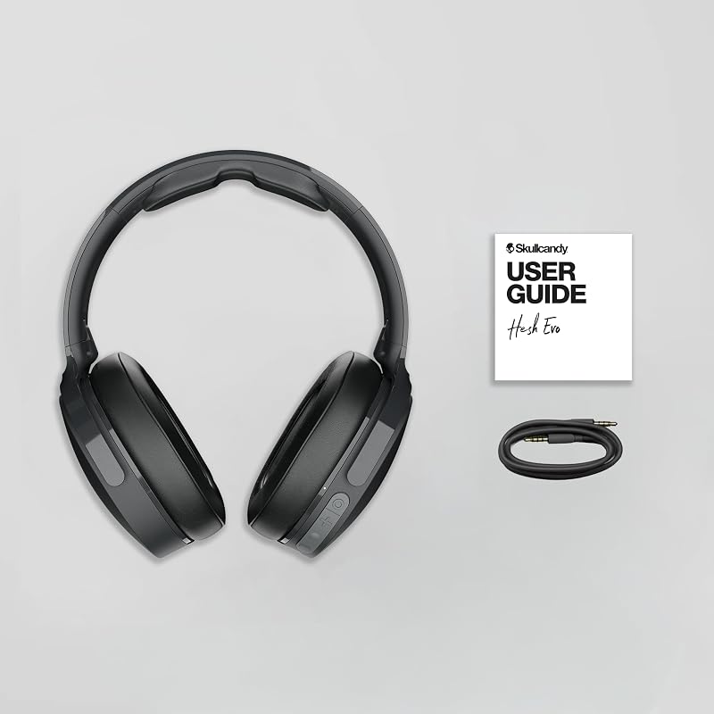 Hesh Evo Casque Circum-Auriculaire Bluetooth sans Fil, Ajustement Isolant du Bruit, 36 Heures d’Autonomie, Conception Légère et Pliable - Noir