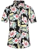 SSLR Women's Button Down Causal Short Sleeve Hawaiian Aloha Shirt