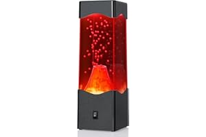 TNOIE Volcano Lamp, Realistic Volcanic Eruption Night Light, USB Powered Desktop Sleep Lights, Office Room Decor Relax Mood Lamps, Man Cool Gadgets Novelty Birthday Christmas Gifts for Kids Adults