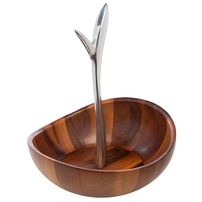 Wood Fruit Bowl With Banana Hanger Keep your fruit fresh and separate