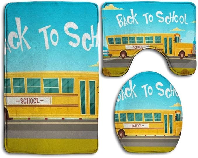 Juego de 3 alfombrillas de baño antideslizantes para baño, cubierta