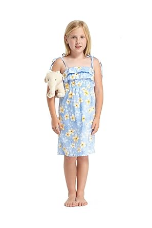 Amazon ハワイの女の子の弾性のダブルフリルハワイアンルアウの