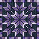 Easy Quilt Kit Exploding Star Purple 3D
