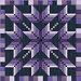 Easy Quilt Kit Exploding Star Purple 3D