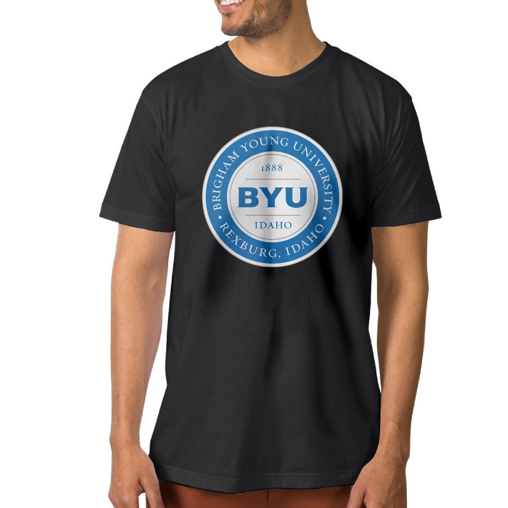 Amazon Com Fashion Men S Byu Idaho Logo T Shirts Black Size S Clothing Shoes Jewelry