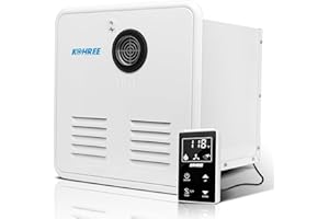 Kohree RV Tankless Water Heater, Upgraded 60,000 BTU RV Water Heater with 15 x 15 inches White Door and Remote Controller, 12