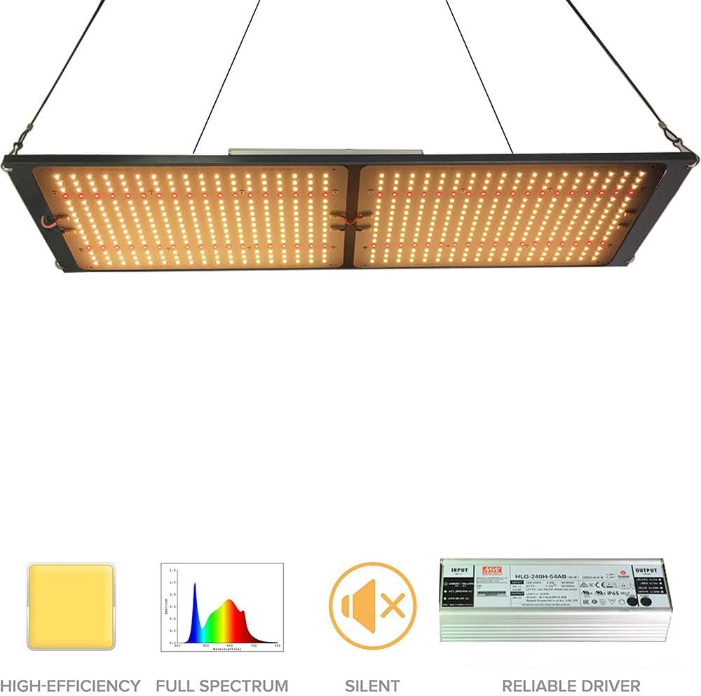 StAuoPK LED Manual Dimming Growing Plant Lamp, 576 Lamp Beads 240W Mingwei Dimming Plant Lamp